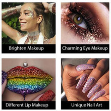 Load image into Gallery viewer, Shiny Ray Holographic Glitter Festival Party Eye Shadow Powder

